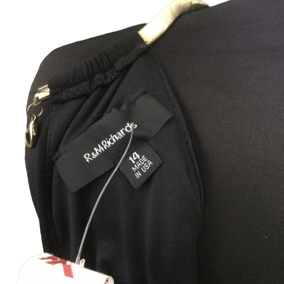 R & M Richard black Gold Chain Plus Size Jumpsuit - Picture 10 of 10